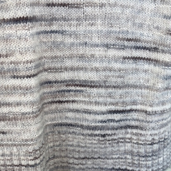 Gray Striped Sweater - Women’s Crew Neck - Picture 6 of 8